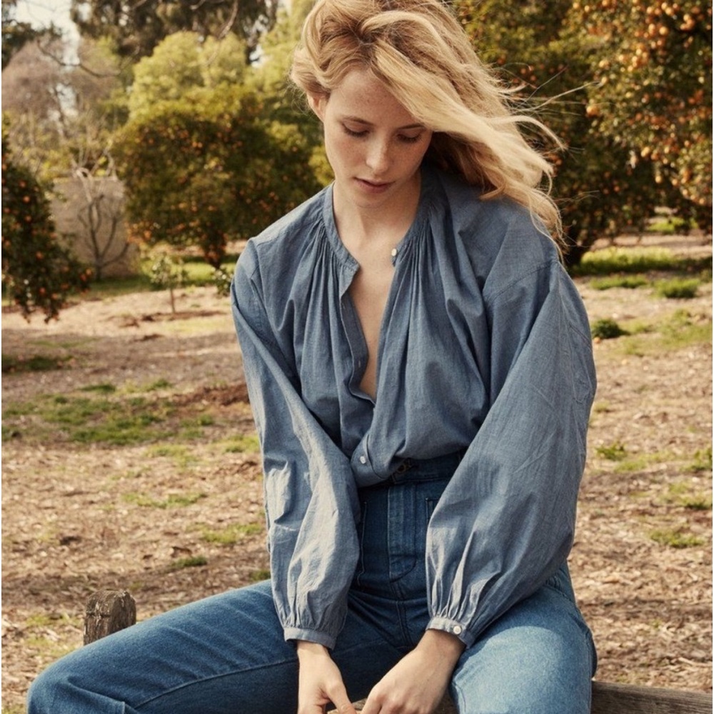 💙 Doen Jane light chambray color blouse XS